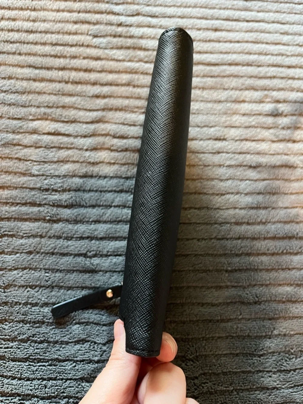 kate spade Black Saffiano Long Wallet with Gold Logo Plate